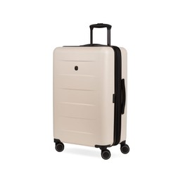 SwissGear 8020 Eclipse Hardside Expandable Luggage with Spinner Wheels, Cream, Checked-Medium 24-Inch