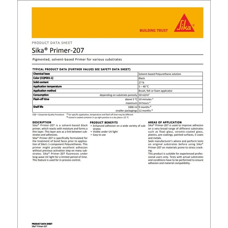 SikaTack Mach-30XV Auto Glass Urethane Windshield Adhesive, 30 Minute Drive