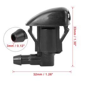 X AUTOHAUX 2pcs 85381-44010 Car Windshield Wiper Washer Nozzle Spray Jet Replacement for Toyota Sienna Solara Tacoma Prius Matrix Camry