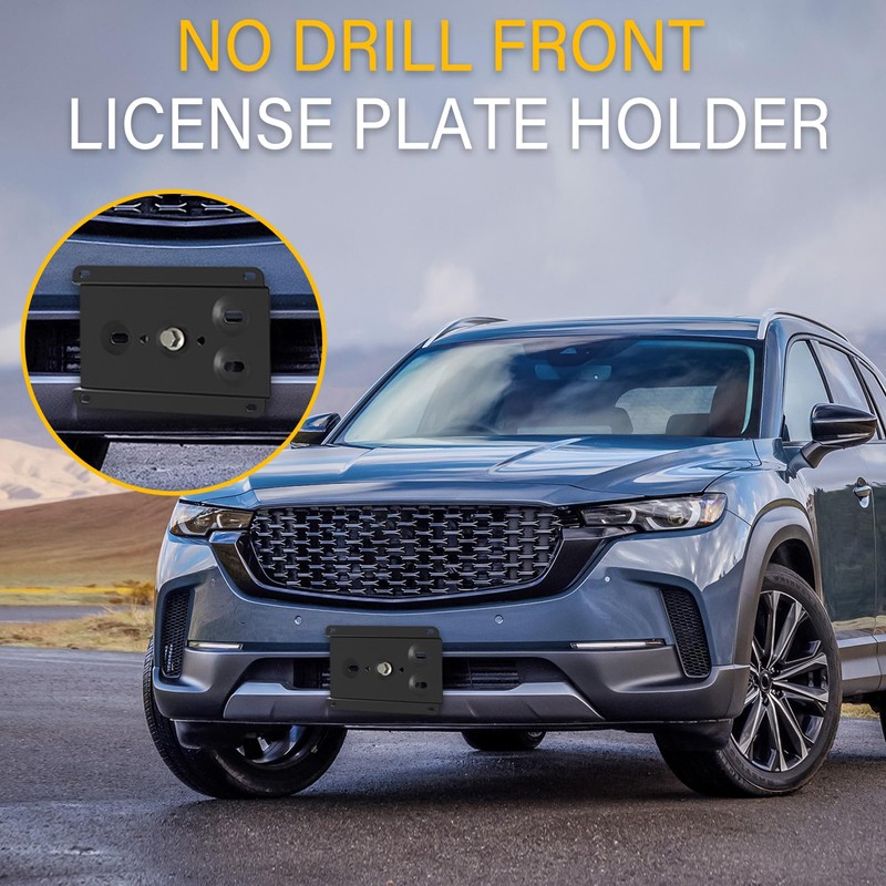 Anti-Theft License Plate Holder Compatible with Mazda CX-30 2020-2024, Mazda