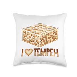 Tempeh Eater Food Lover Design For Veggie Fans Throw Pillow