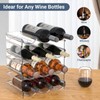 Plastic Water Bottle Organizer and Wine Rack Storage Holder,4 Tier