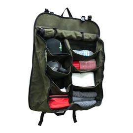 Overland Vehicle Systems Camping Gear Storage Bag - #16 Waxed Canvas - Infused with Paraffin Wax Waterproofing - 8 Storage Pockets for all your toiletries, clothes, shoes and camping gear.