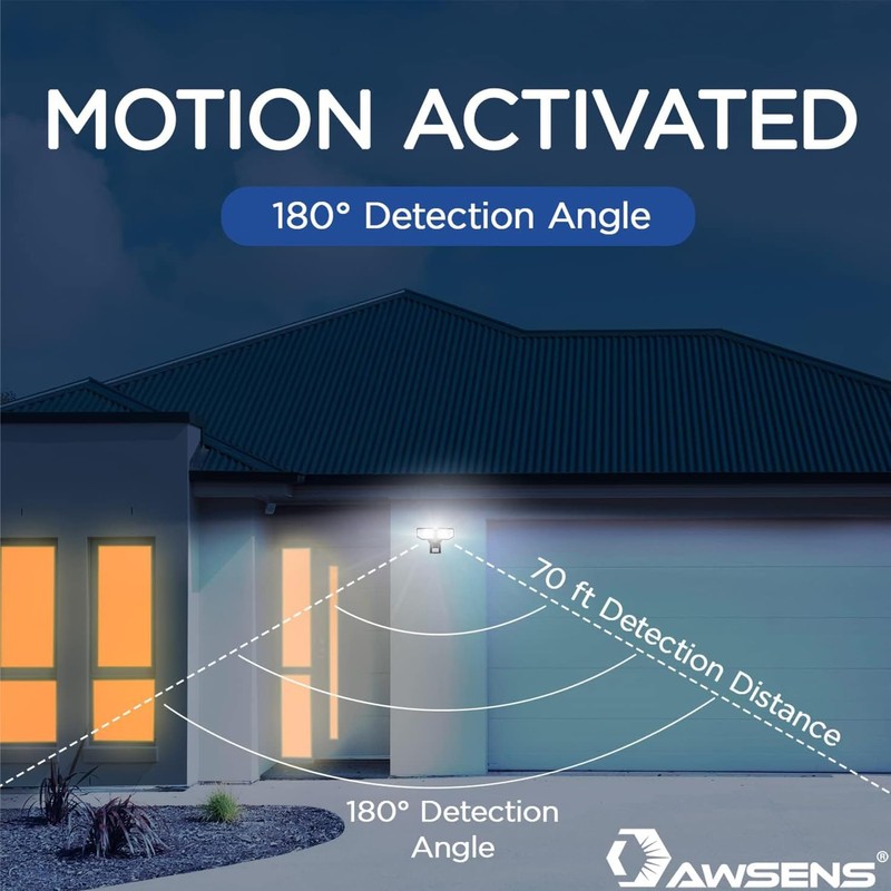 AWSENS 40W LED Security Lights Motion Sensor Light Outdoor, 180
