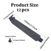 Runseaway 12PCS PCI Slot Covers Black Zinc-Plated Steel Vented Dust