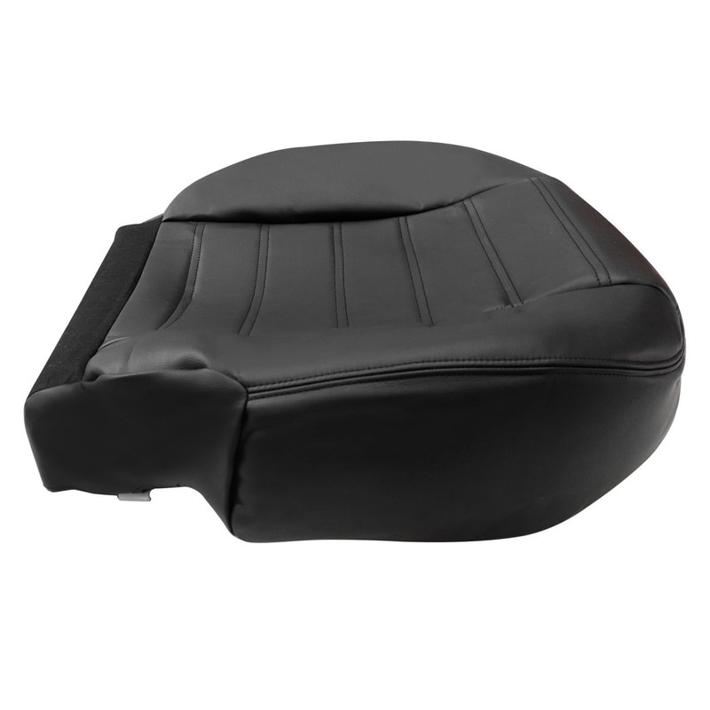 FZJDSD Black Driver & Passenger Side Bottom Leather Replacement Seat