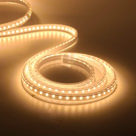 KISUFU 110V COB LED Strip Light, 2835 120 LEDs/m s Super Bright IP65 Waterproof Flexible & Cuttable COB Strip Lights for DIY TV Backlight Bedroom Kitchen Home Outdoor Decor
