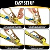 TLGREEN 4-Pack 2 in x 10 ft Car Tie-Down Straps,
