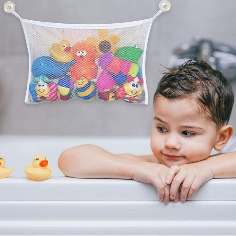 2Pcs Mesh Bath Toy Storage Organizer, Durable Bath Toy Net