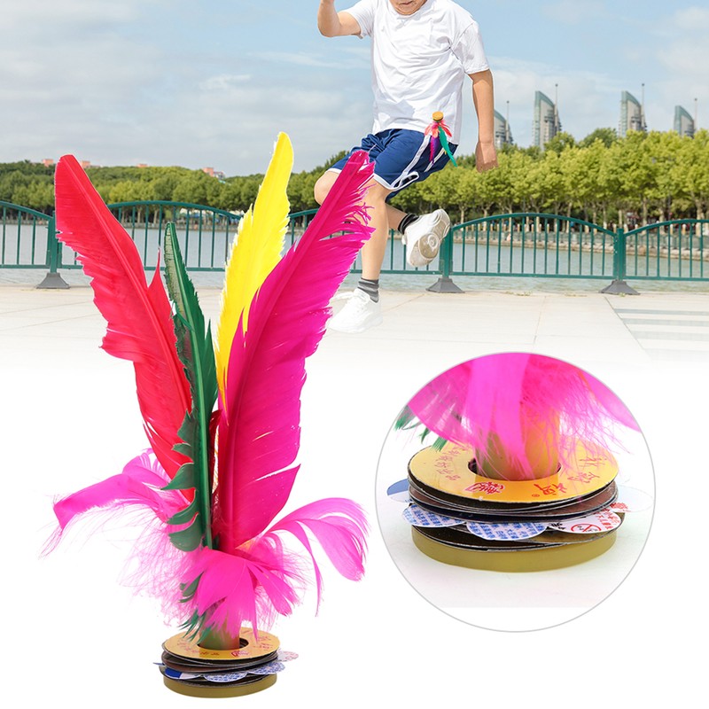 30Pcs Kick Shuttlecock Colorful Chinese Jianzi for Foot Sports Outdoor