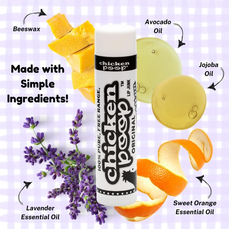 Simone ChickenBone 100% Natural Moisturizing Lip Balm, Free Range Chicken
