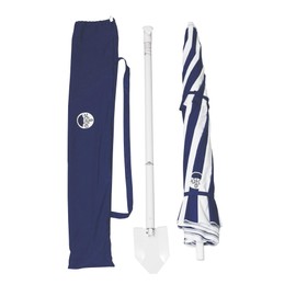 dig-git Beach Umbrella 7ft Large 8 Panel Concession Grade Canopy with Valance Windproof Vent, 600-Hour Fade Resistance, Assembled in USA, with Anchor, Shovel/Sand Base, Heavy Duty Carry Bag, No Tilt