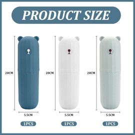 WUFGWBD 3 Pieces of Bear Dental Kits, Portable Dental Kits, Cute Dental Kits, Travel Dental Kits, Simple Dental Kits