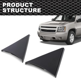 CNNELL Front Door Upper Trim Panel Compatible With Chevy Silverado/GMC Sierra 2007-2013 Left & Right Side 15873741 15919822 25862747 15852544 15214066 25862752