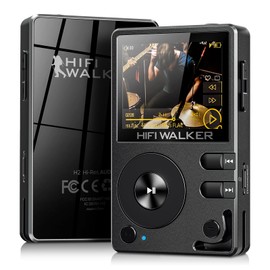 HIFI WALKER H2 HiFi MP3 Player with Bluetooth 5.2, Lossless DSD FLAC Player, Digital Audio Player Hi Res Portable Music DAP Player with 64GB Micro SD Card, Support Up to 512GB