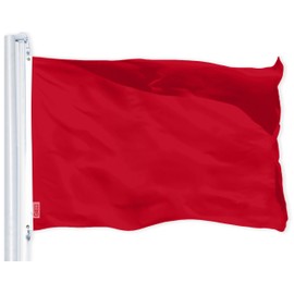 G128 Solid Red Color Flag | 3x5 Ft | LiteWeave Pro Series Printed 150D Polyester | Indoor/Outdoor, Vibrant Colors, Brass Grommets, Thicker and More Durable Than 100D 75D Polyester