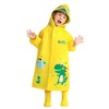 Kids Raincoat Boys Girls Rain Jacket Hooded Dinosaur Poncho Waterproof
