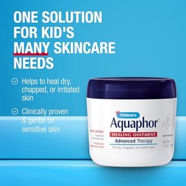 Aquaphor Children's Healing Ointment, Advanced Therapy Skin Protectant, Dry Skin Body Moisturizer, Multi-Purpose Healing Ointment for Kids, For Dry, C