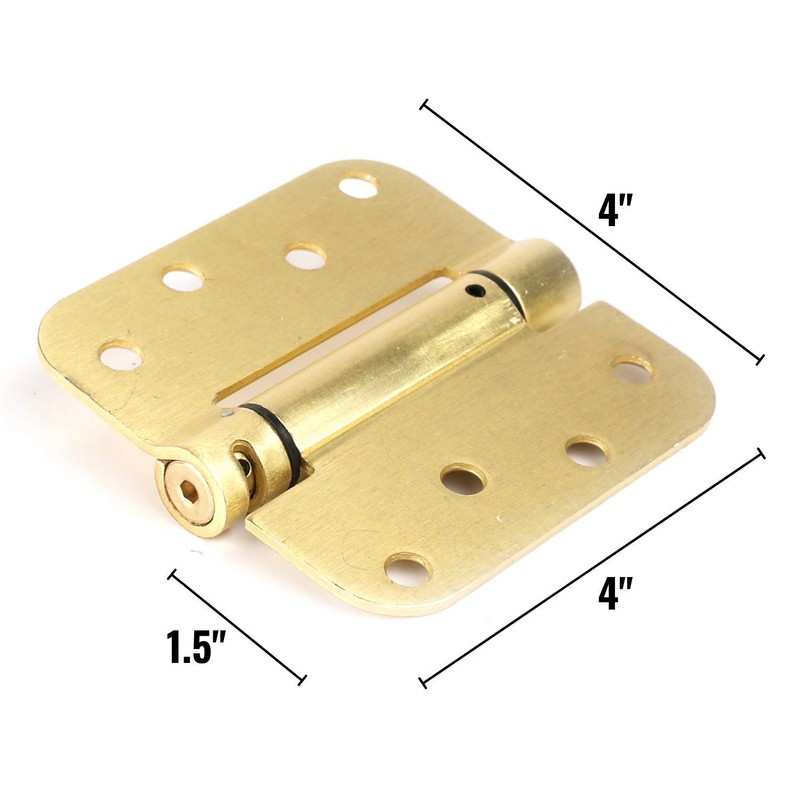Houseables Self Closing Door Hinges, Mortise Spring Hinge, 5/8" Radius