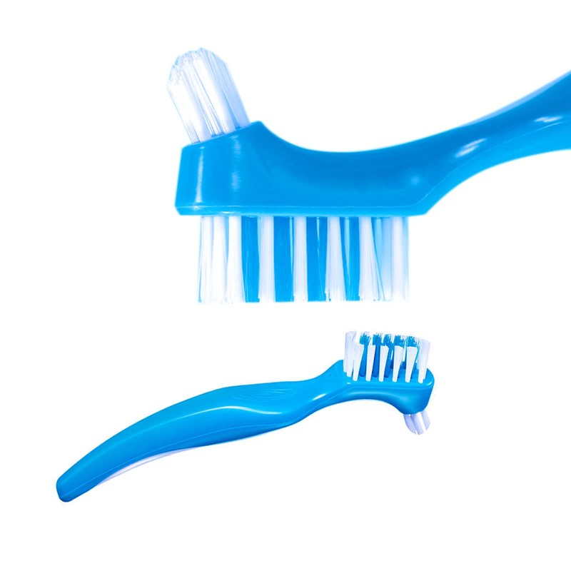 Pack of 3 Portable Denture Cleaning Brushes with Moderate Multilayer