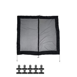 Meltec WP-34 Car Window Net, For Back Doors, 69.9 x 63.0 inches (175 x 160 cm), 1 Piece with Center Zipper