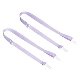PATIKIL 125cm x 2cm Replacement Shoulder Strap, 2 Pack Adjustable Swivel Clips Hook Buckle Slide Crossbody Bag Belt for Water Bottle Carrier Sling Bag, Purple