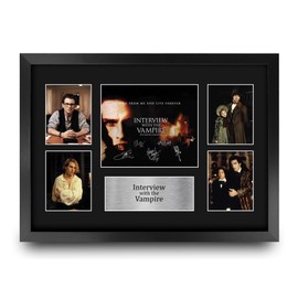 HWC Trading Interview with the Vampire Geschenke Geducktes Signiertes Autogramm Präsentationsdisplay für Fans von Film Memorabilien - A3 Gerahmt