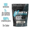 Creatina Monohidratada 500 G Meta Nutrition 100 Porciones