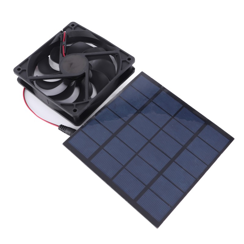 5W Solar Panel Fan Eco Friendly Low Noise Compact Portable