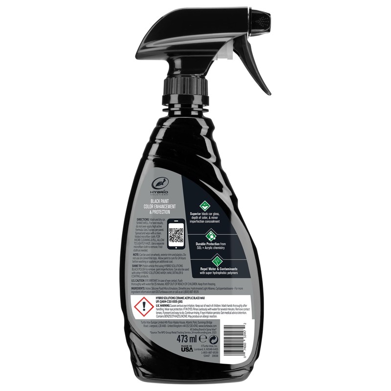 Turtle Wax Hybrid Solutions Ceramic Acrylic Black Car Wax Spray,