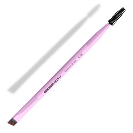 EigshowBeauty Eyebrow Brush, Dual-ended Angled Eyebrow Brush for Brows or Lashes Silver Ion Skin Protection D108P - Purple
