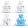 Sunnymove 4 Pcs Wedding Satin Gift Bags, 4x6 Inch Something
