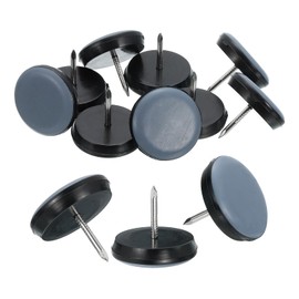 sourcing map 24Pcs Nail on Furniture Sliders, 1"(25mm) Round Furniture Glides Sliders, Chair Furniture Glides Pads, Chair Leg Protector Pads Furniture Pads for Sofas, Cabinets, Light Blue