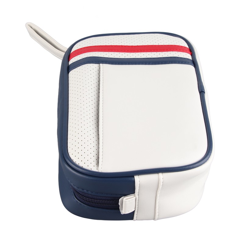 PU Leather Golf Ball Pouch Bag Tee Holder Handbag Storage