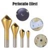 4 Pcs Titanium Coated Countersink Chamfer Tool Metal Countersink Chamfer