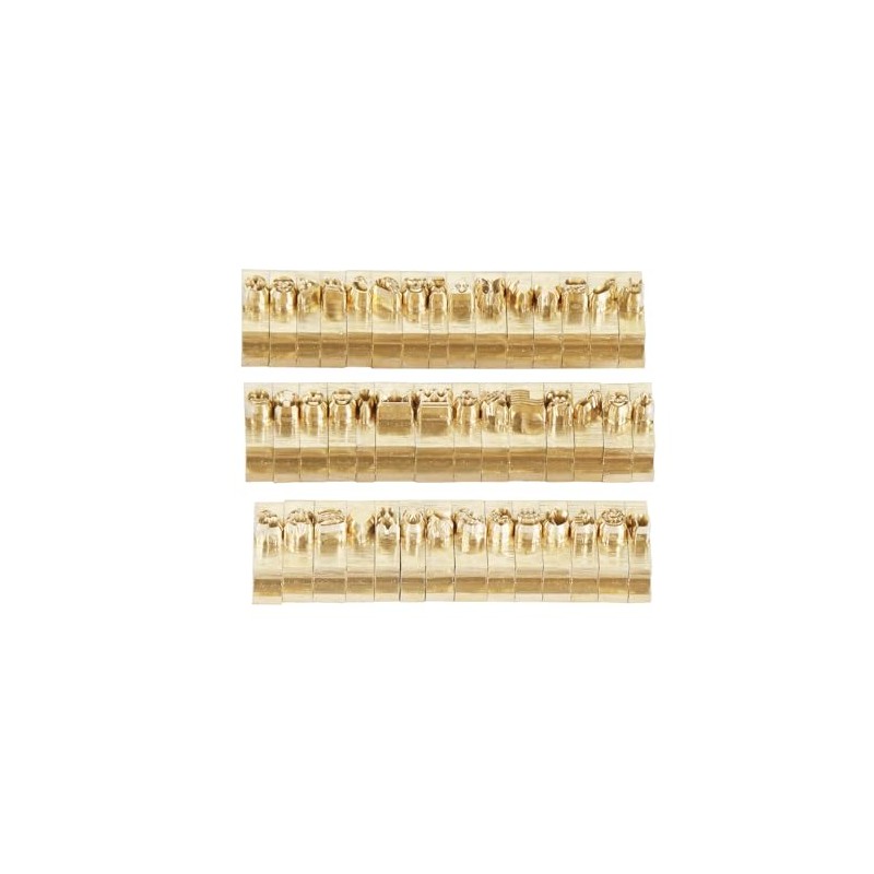 ZONEPACK 3mm Funny Flexible Brass Letters Mini Symbol Hot Stamping