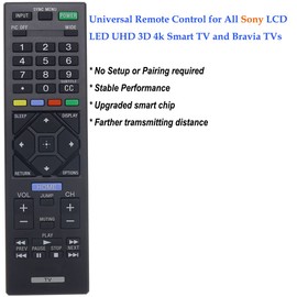 Universal for Sony TV Remote Control, Compatible with All Sony Bravia Smart LCD LED HD TVs