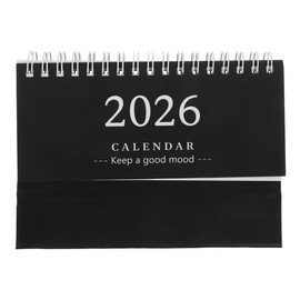 NUOBESTY Mini Desk Calendar Small Standing Flip Desktop Calendar Monthly Planner July 2025 to December 2026 for Home Office School Organization and Scheduling Supplies