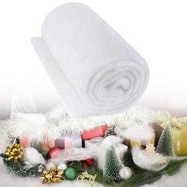 AIXIMA Christmas Snow Blanket (80 x 240 cm) Christmas Snow Blankets Roll, Snow Mat, Decorative Snow, Christmas Decorations, for Christmas Tree Background Party Winter Decor