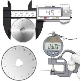 Rotary Cutter Replacement Blades, Diameter 1.1 inches (28 mm), Rotary Cutter, Replacement Blade with Case, Excellent Sharpness and Durability, Cutter Rolling Cutter, Crafts, Cutting Non-woven Fabrics,