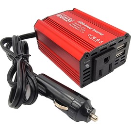 Car Charger Vehicle Lighter Plug-in 12V DC to 110V AC 150W Power Inverter with Dual USB Ports for Recharging & Powering Portable Outlet CPAP Battery, Cell Phones, Laptops or Other Small Electronics