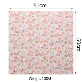10 Pieces 20 x 20 Inch Fabric Quilting Floral Patchwork Pink Fabric Square Bundles Fabric for Sewing DIY Crafts Handmade Bags Clothing, Various Patterns