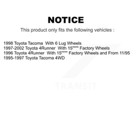 CMX Front Disc Brake Rotors And Ceramic Pads Kit Replacement For Toyota 4Runner Tacoma K8C-100423