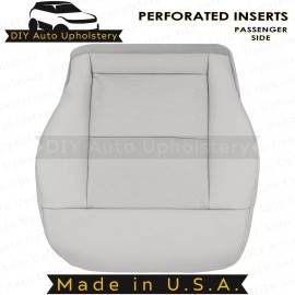 DIY Auto Upholstery 2014 to 2016 For Mercedes E300 Passenger Bottom Leather Seat Cover Lt Gray