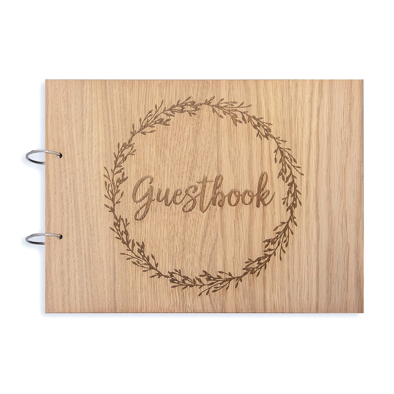 Manta Makes Wedding Guest book | wooden rustic guestbook |