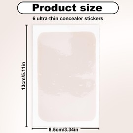 lasuroa 6pcs Tattoo Cover up Patches, Ultra-Thin Waterproof Concealer Stickers for Tattoos Birthmarks Natural Fair Tone Body Makeup Breathable & Sweatproof Skin Concealer Patches