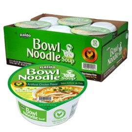 Paldo Fun & Yum Instant Cup Noodle Soup Bowl with Chicken Flavored Broth, Pack of 12, Best Oriental Style Korean Ramyun, Most Loved Korean Noodles, 팔도 닭개장 사발면 86g (3.03 oz) x 12