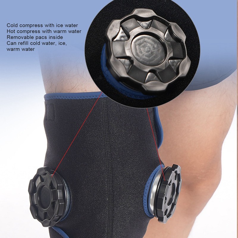 Hot Cold Compress Knee Wrap Reusable Water Refill Adjustable Compression