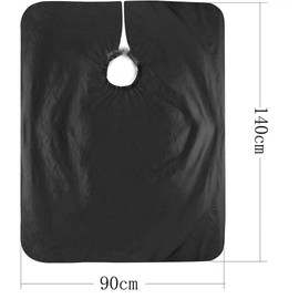 2 Pcs Barber Cape Black Waterproof Hairdressing Cloak for Hair Washing Hair Cutting Hair Coloring