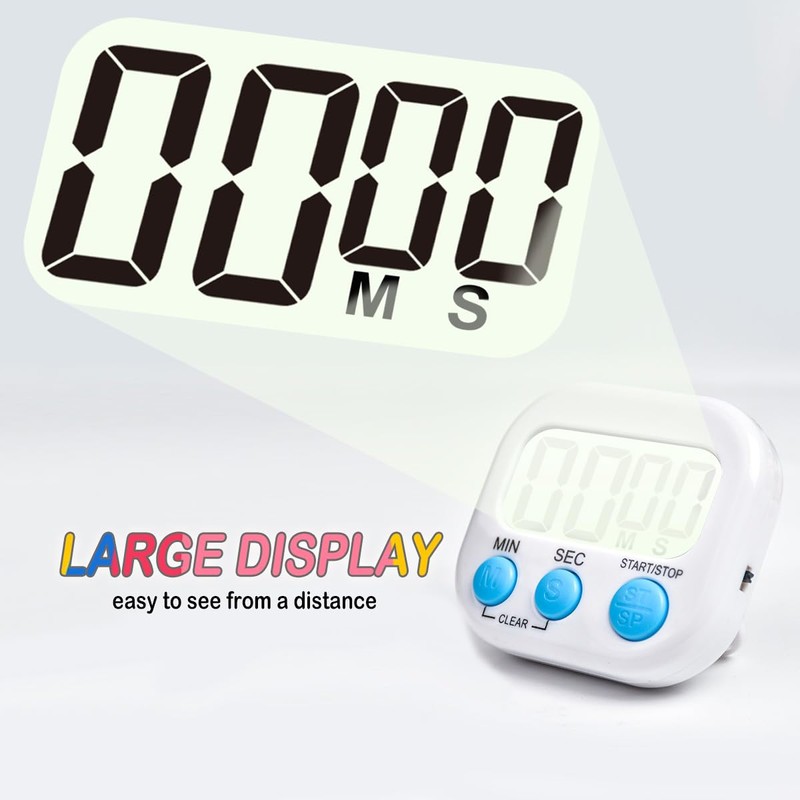 Acomingwin 4 Pack Digital Timer for Kids, Kitchen Timer for